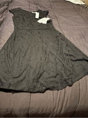 Wisp (Stitch Fix) - Black Lace Fit & Flare Dress - Women